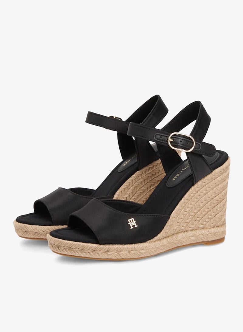 TOMMY HILFIGER Satin TH Monogram Wedge Espadrilles - Image 3